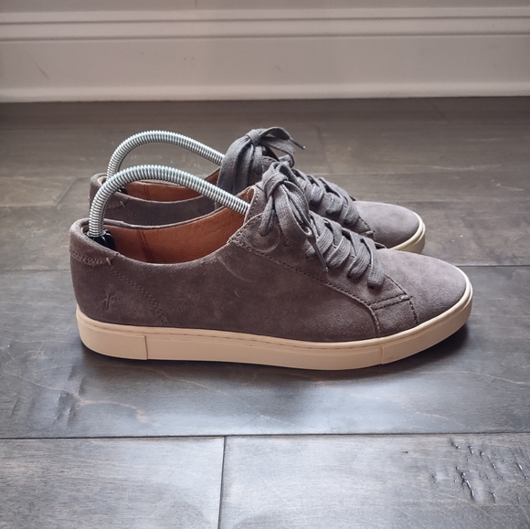 Frye Gemma Low Top Suede Leather Sneakers - Picture 5 of 15
